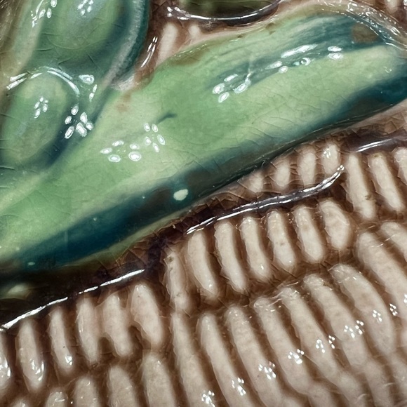 Japanese Hors d'oeuvre Ceramic Veggie Divided Serving Platter Mushroom - Picture 8 of 9